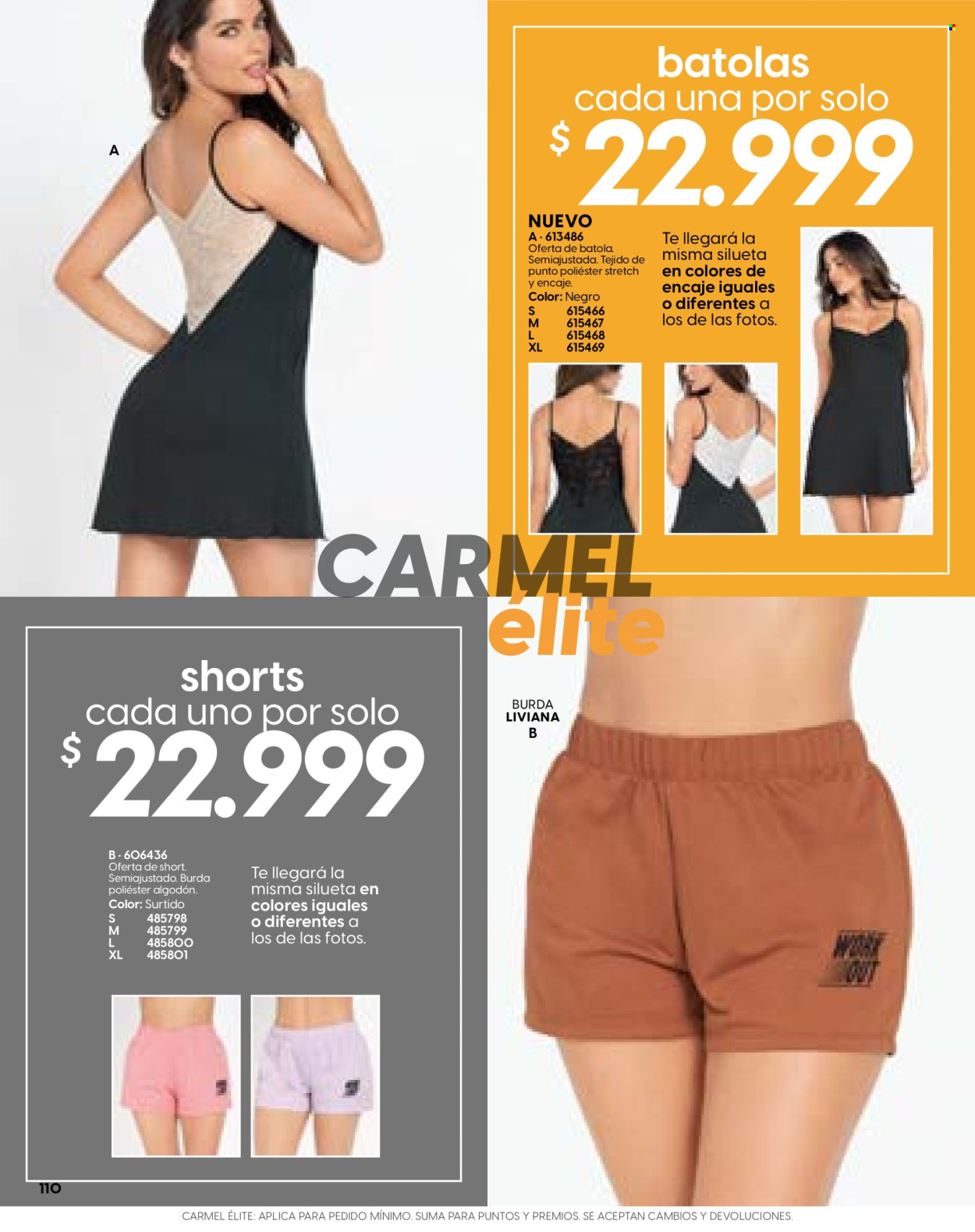thumbnail - Folleto actual Carmel - Ventas - pantalón corto, calza corta. Página 118.