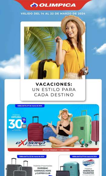 thumbnail - Catálogo Olimpica - Ofertas en maletas y ropa de playa para tus vacaciones