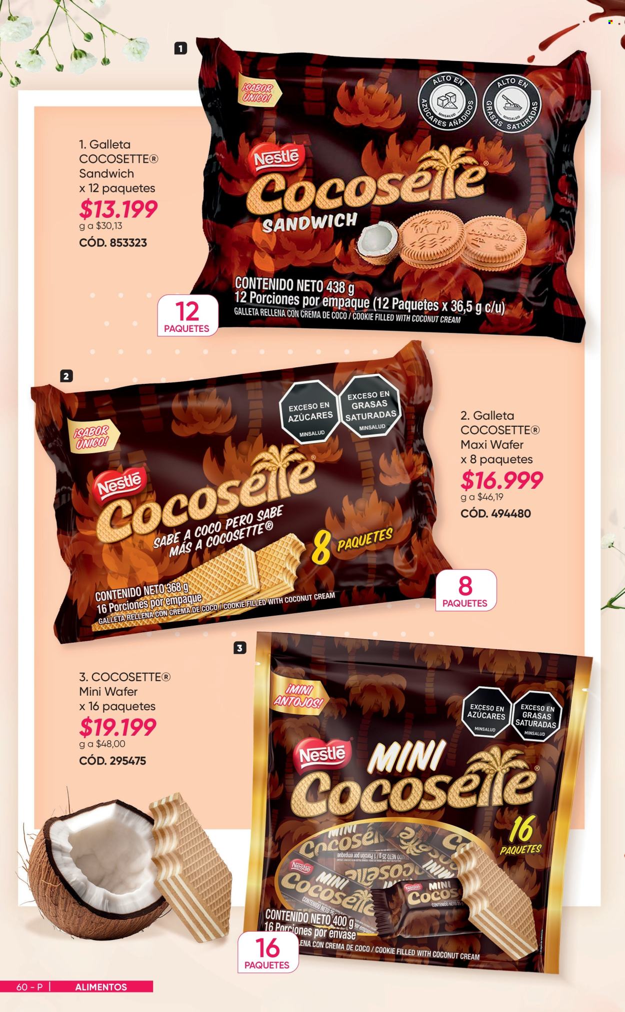 thumbnail - Folleto actual Azzorti - Ventas - Nestlé, galletas, cookies, crema de coco. Página 60.