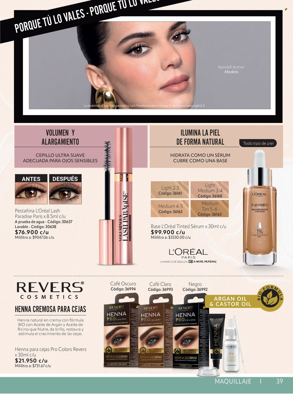 thumbnail - Folleto actual Novaventa - Ventas - L'Oréal, base de maquillaje, cepillo. Página 39.