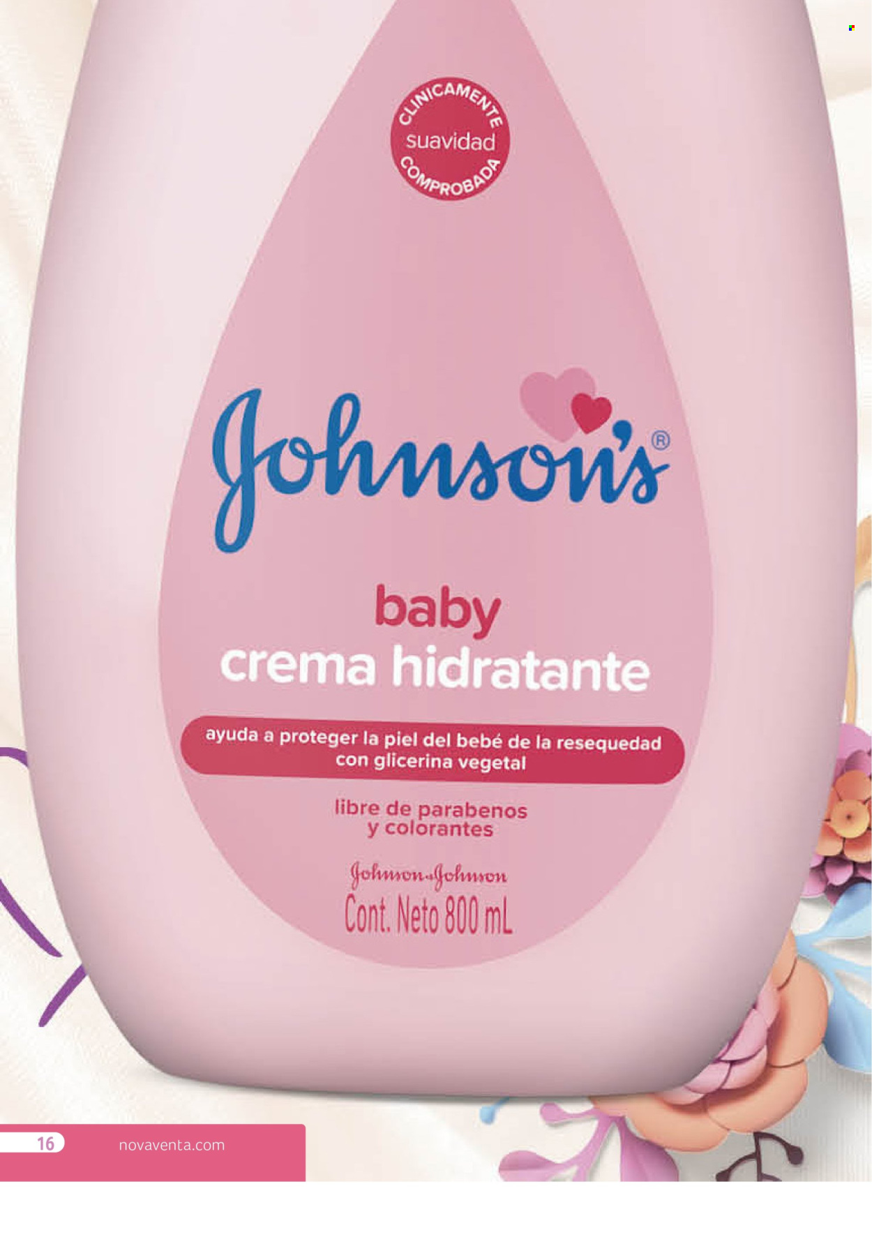 thumbnail - Folleto actual Novaventa - Ventas - Johnsons Baby, crema, crema hidratante. Página 16.