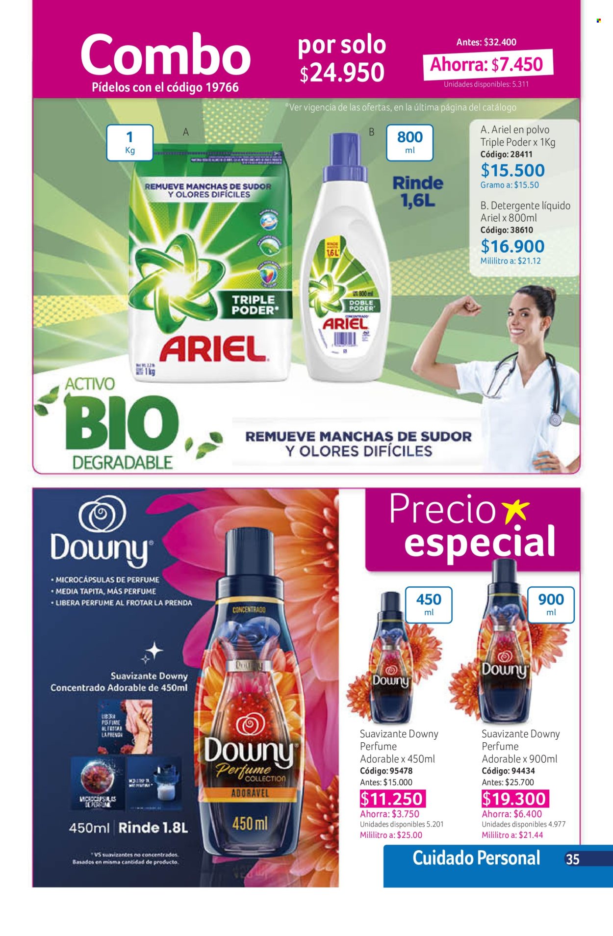 thumbnail - Folleto actual Novaventa - Ventas - Ariel, detergente, detergente en gel, suavizante. Página 35.