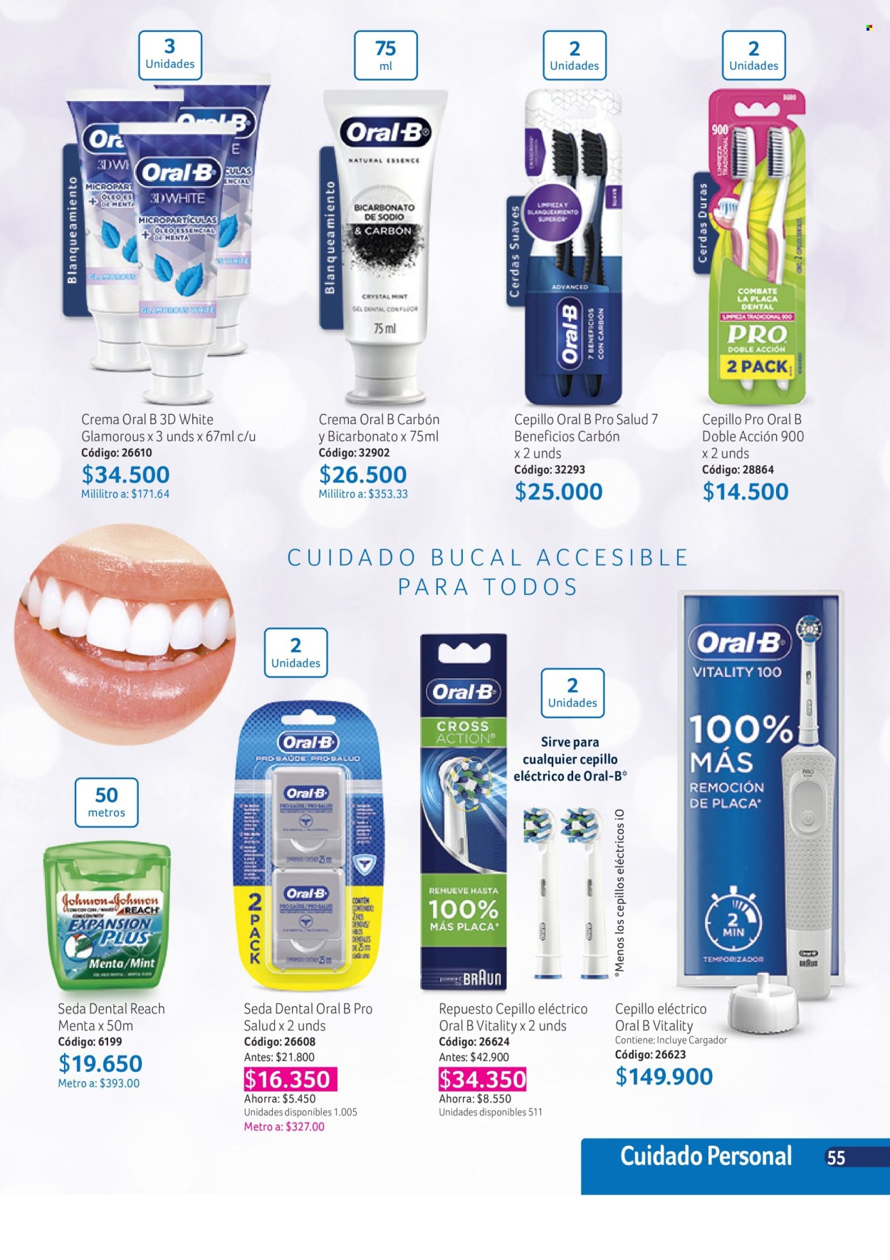 thumbnail - Folleto actual Novaventa - Ventas - cepillo de dientes, Oral-B, hilo dental, crema. Página 55.