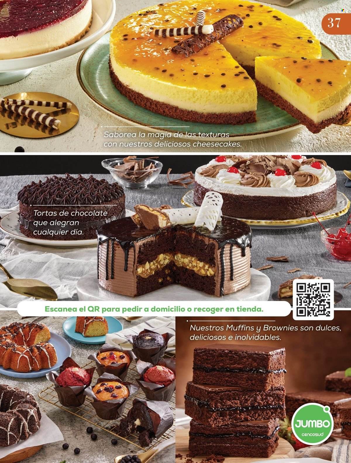 thumbnail - Folleto actual Jumbo - 25.4.2024 - 13.5.2024 - Ventas - brownie, muffin, torta, cheesecake. Página 37.