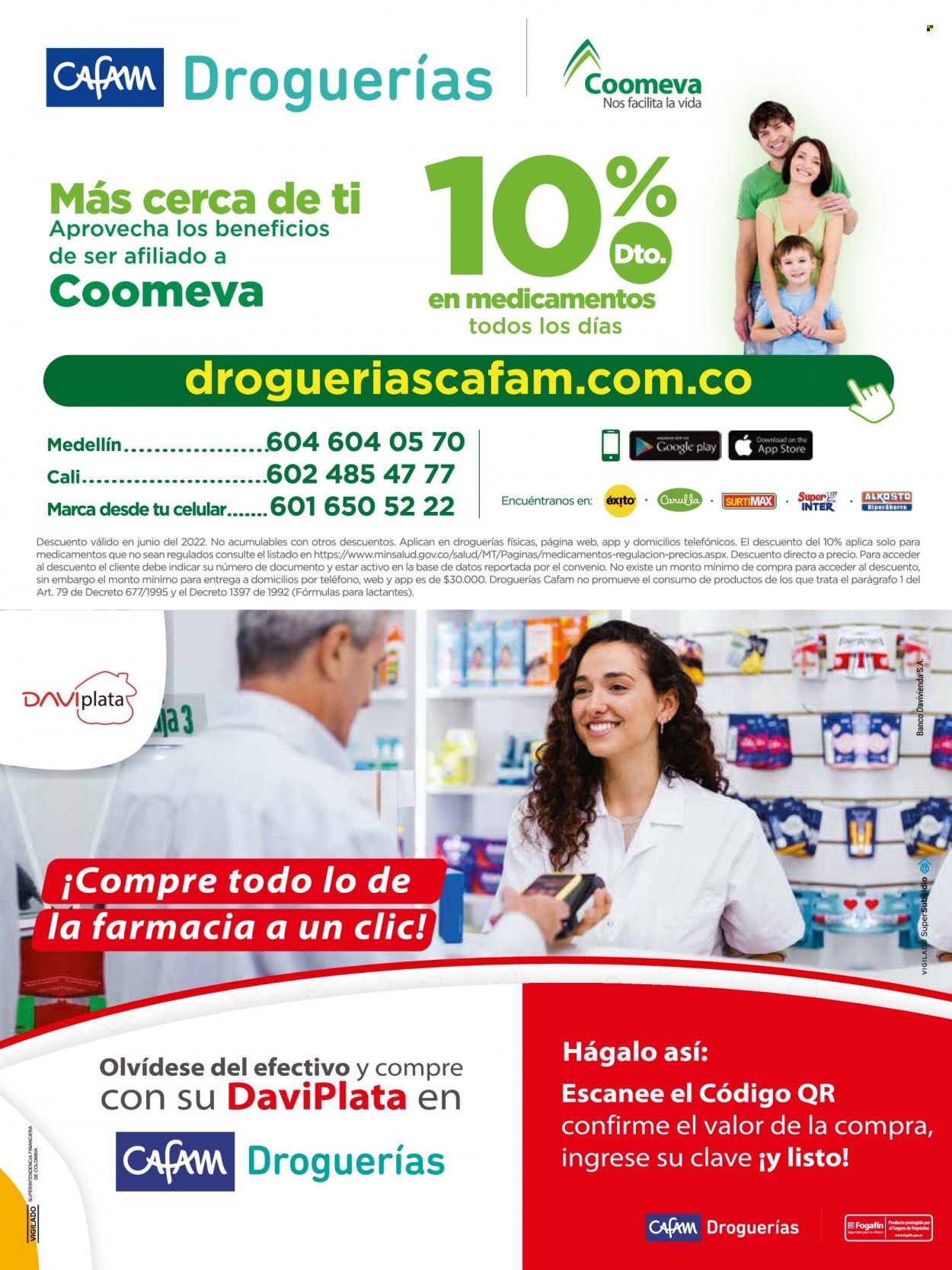 Catálogo Droguerías Cafam - 06.01.2022 - 06.30.2022. Página 39.